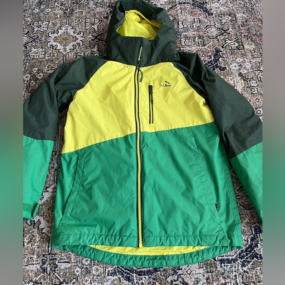 LL Bean Boys winter coat, lined with separate zip-out fleece, 10-12